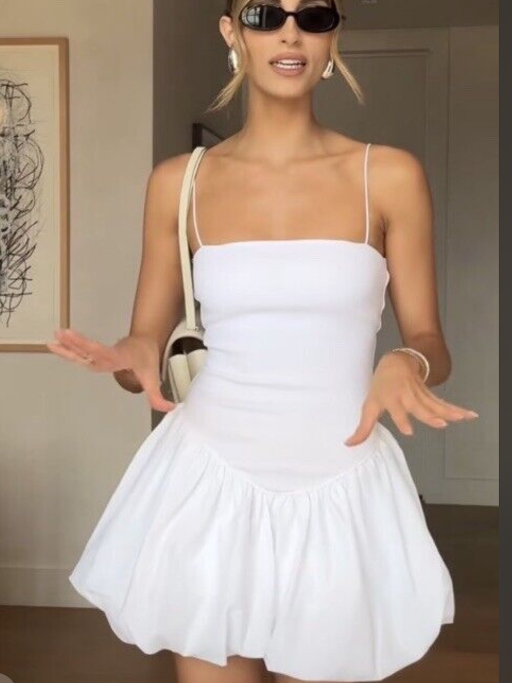 Zara White Bubble Dress